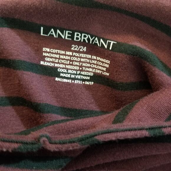 LANE‎ Bryant stripe top plus sz 24 - Picture 6 of 6
